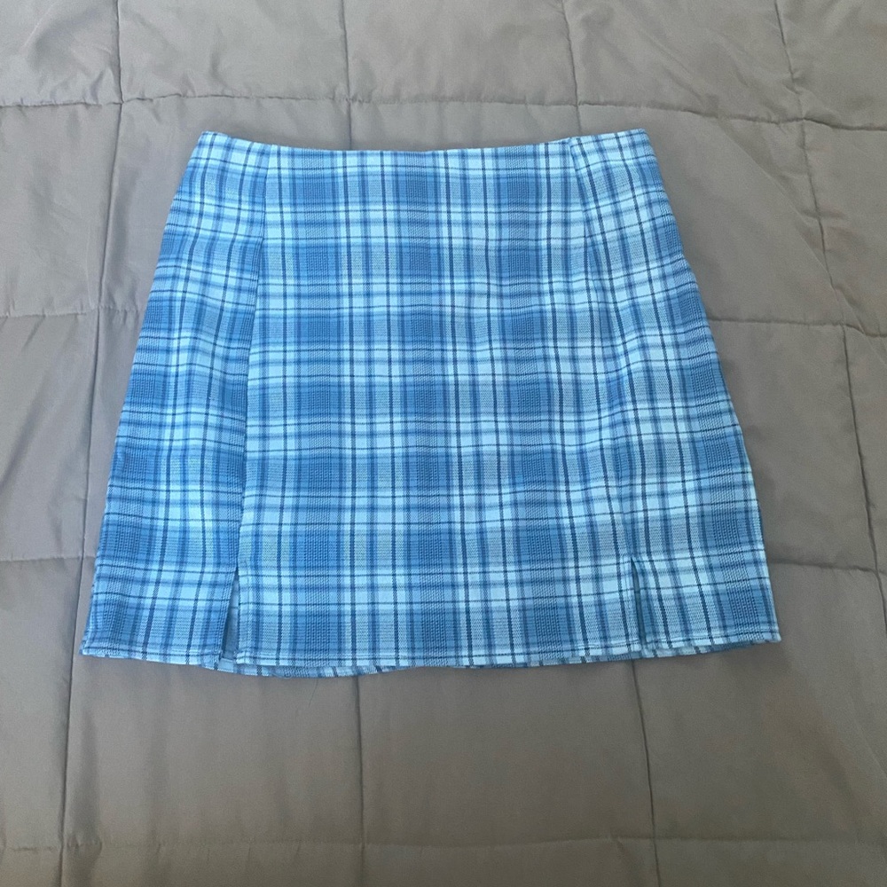 Shein blue plaid skirt SIZES LARGE AND EXTRA LARGE